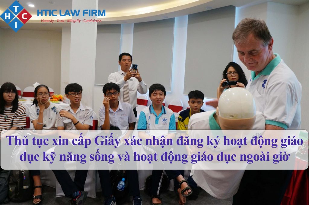 Thủ tục xin cấp Giấy xác nhận đăng ký hoạt động giáo dục kỹ năng sống và hoạt động giáo dục ngoài giờ chính khóa